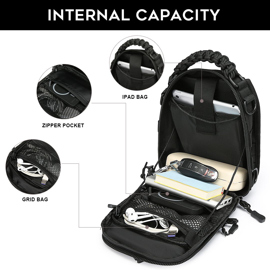 Στρατιωτική Τσάντα Στήθους Tactical Cardinal MT4070 μαύρο