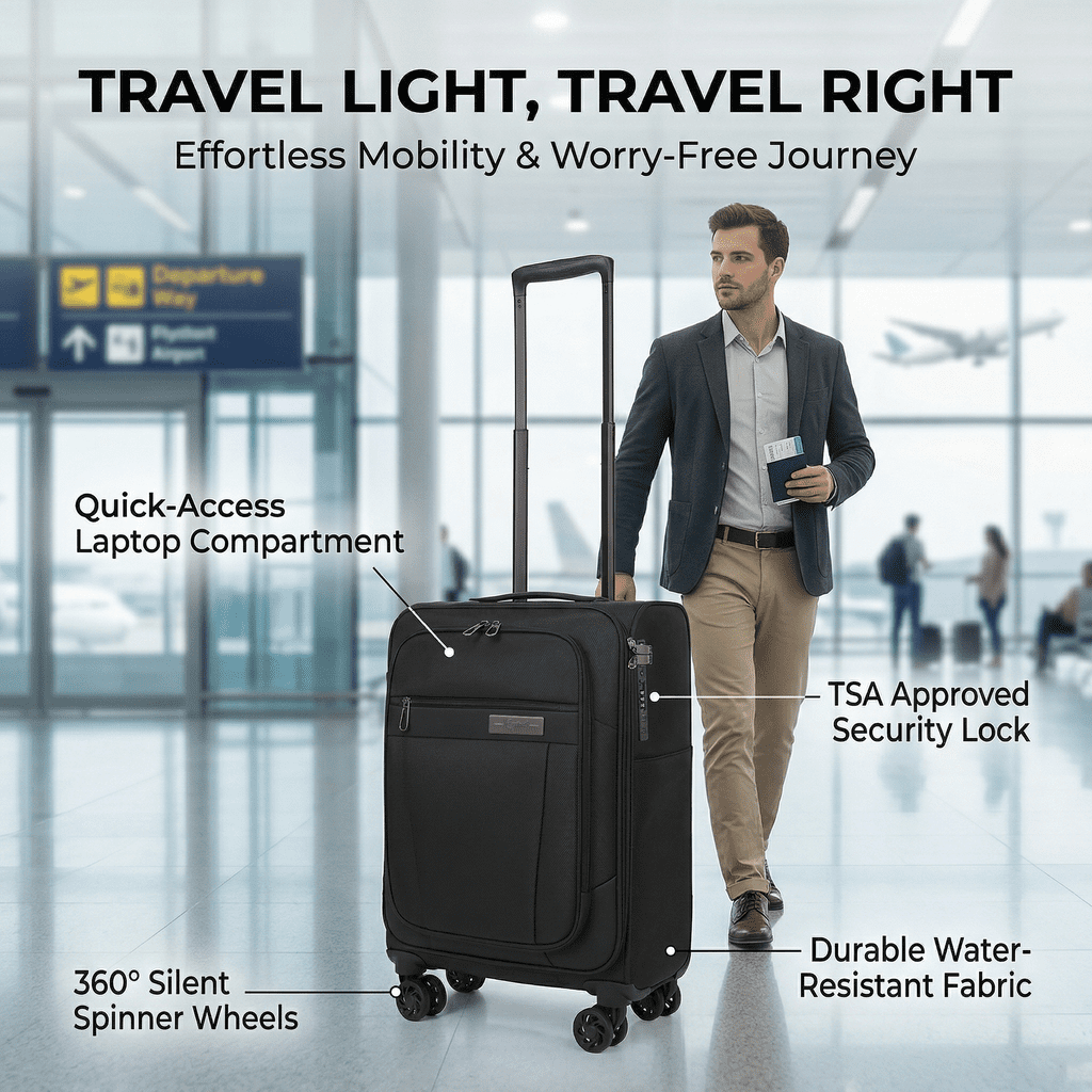 Βαλίτσα Υφασμάτινη Καμπίνας Cardinal 5200/55 μαύρο