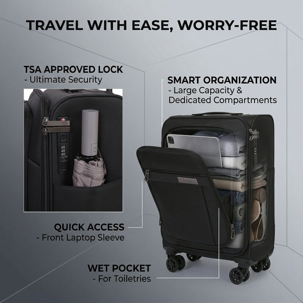 Βαλίτσα Υφασμάτινη Καμπίνας Cardinal 5200/55 μαύρο