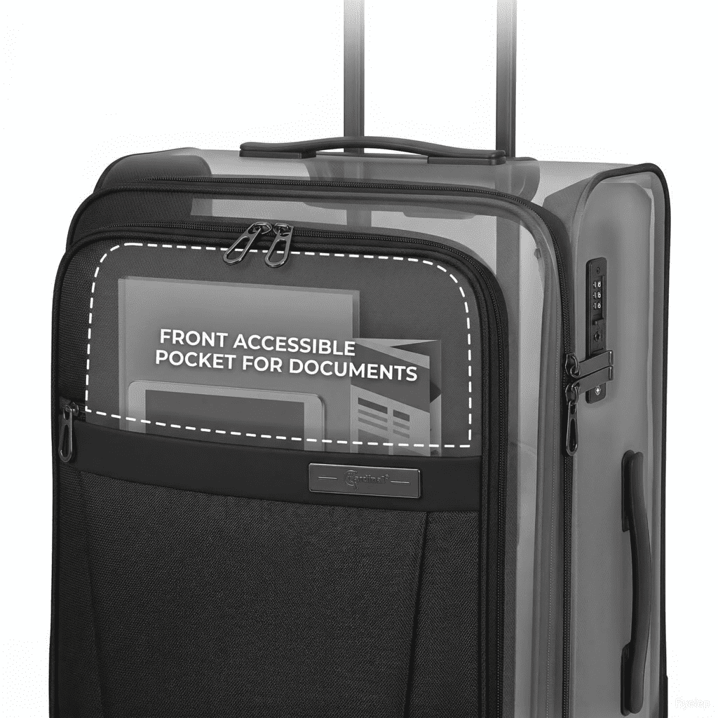 Βαλίτσα Υφασμάτινη μεσαία 20 κιλών Cardinal 5200/68 μαύρο