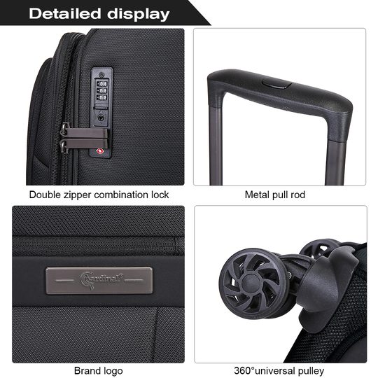 Σετ Βαλίτσες Μεσαία & Μεγάλη Cardinal 5200/60/70 μαύρο