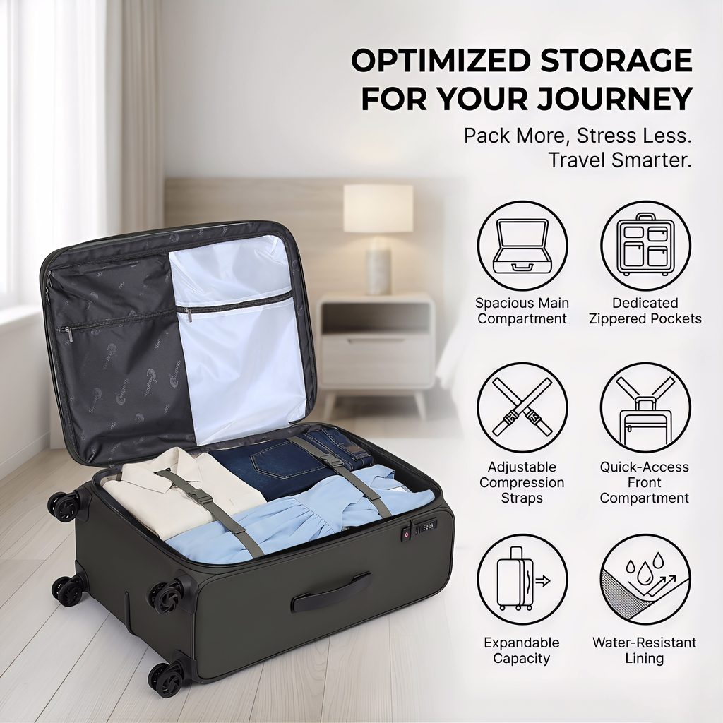 Βαλίτσα Υφασμάτινη Μεγάλη Cardinal 5200/78 χακί