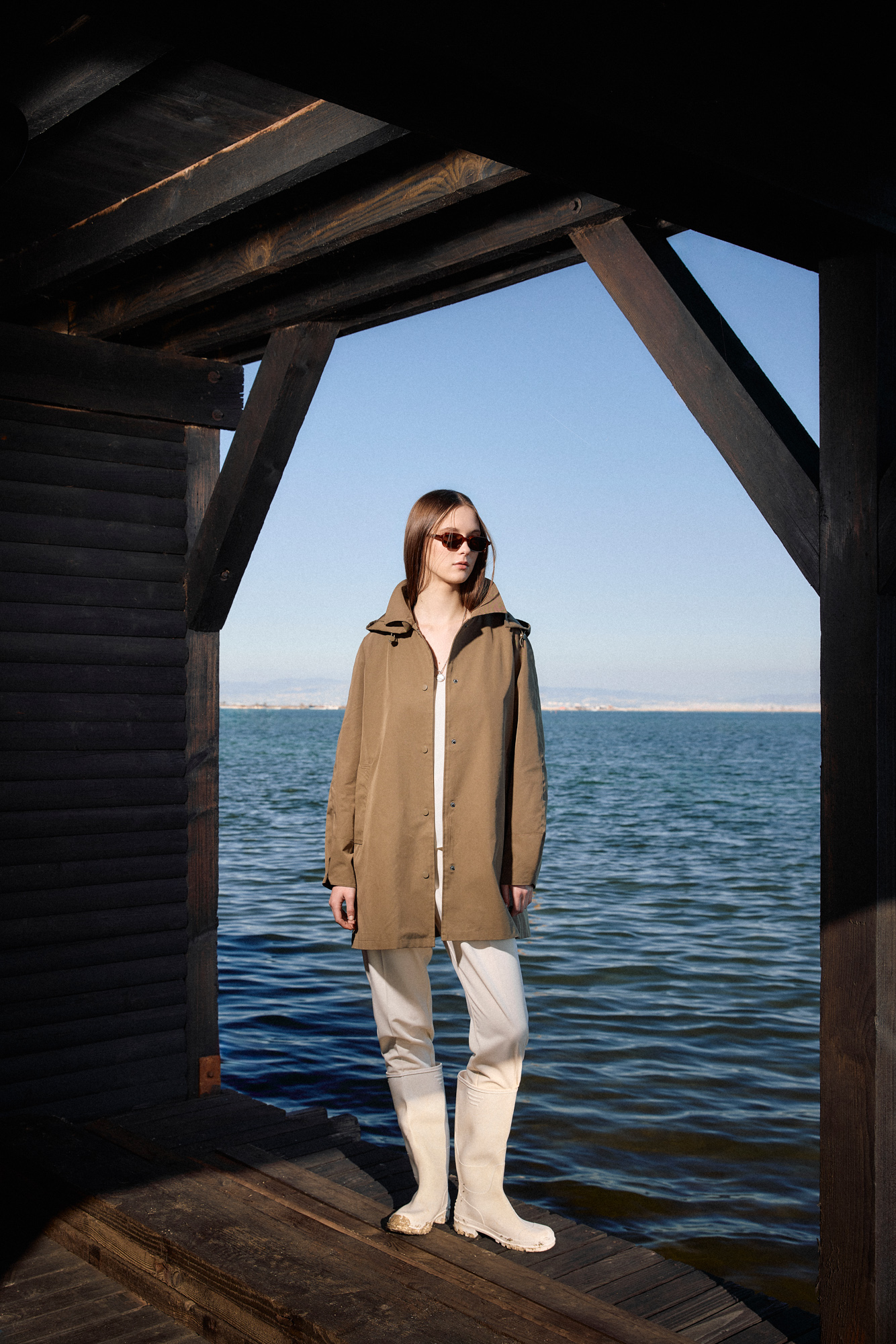 Biston γυναικείο ντεμί πανωφόρι 55-101-003 COFFEE