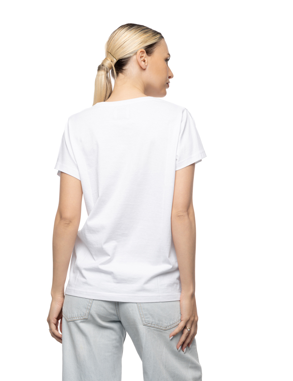 Smart Γυναικείο t-shirt με τύπωμα πρόσωπο 55-106-001 WHITE