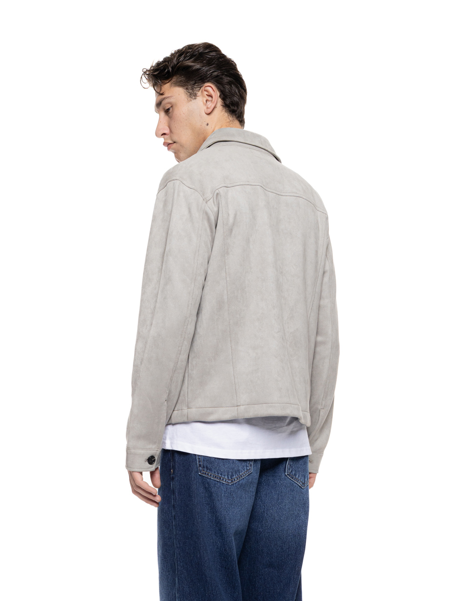 Smart Ανδρικό πανωφόρι τύπου sacket 55-201-002 GREY