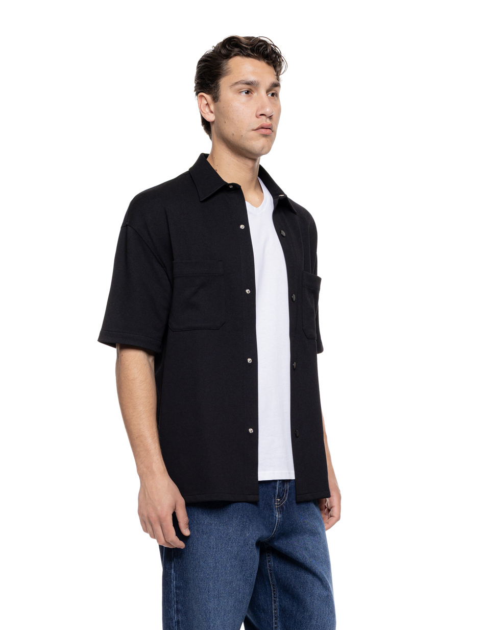 Smart πουκάμισο κοντομάνικο κανονικό κολάρο 55-203-002 BLACK