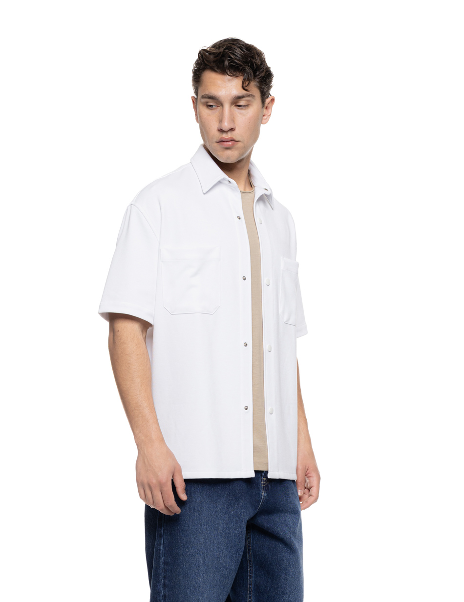 Smart πουκάμισο κοντομάνικο κανονικό κολάρο 55-203-002 OFF WHITE