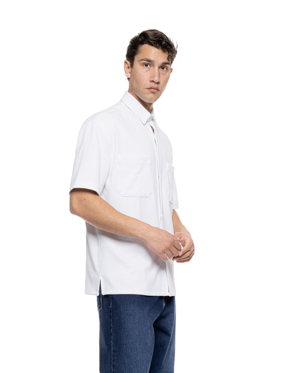 Smart πουκάμισο κοντομάνικο κανονικό κολάρο 55-203-002 OFF WHITE