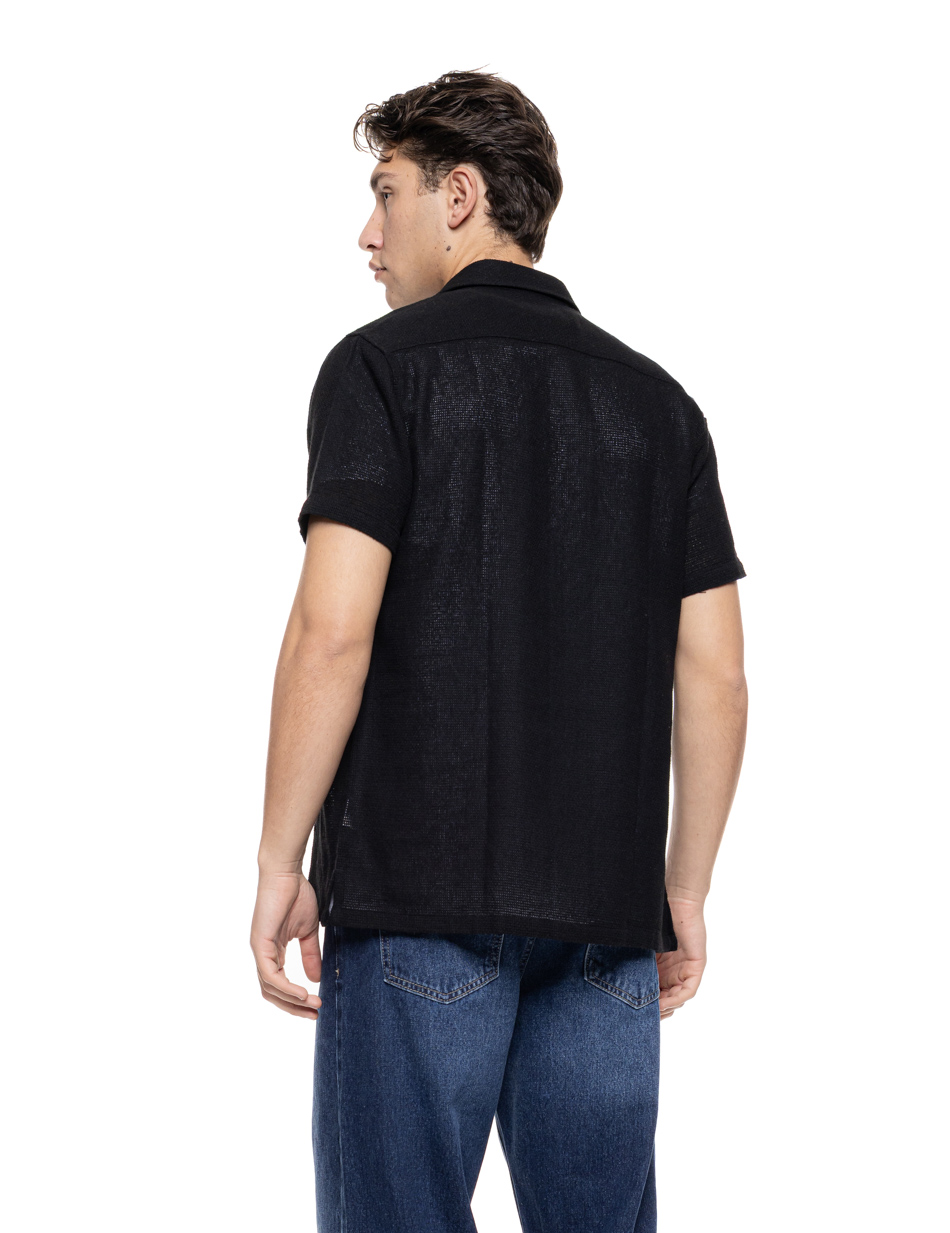 Smart πουκάμισο κοντομάνικο κανονικό κολάρο 55-203-003 BLACK