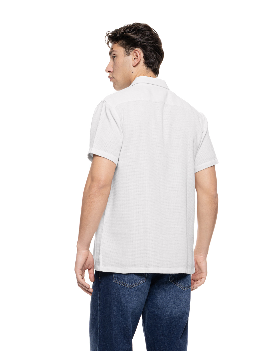 Smart πουκάμισο κοντομάνικο κανονικό κολάρο 55-203-003 OFF WHITE