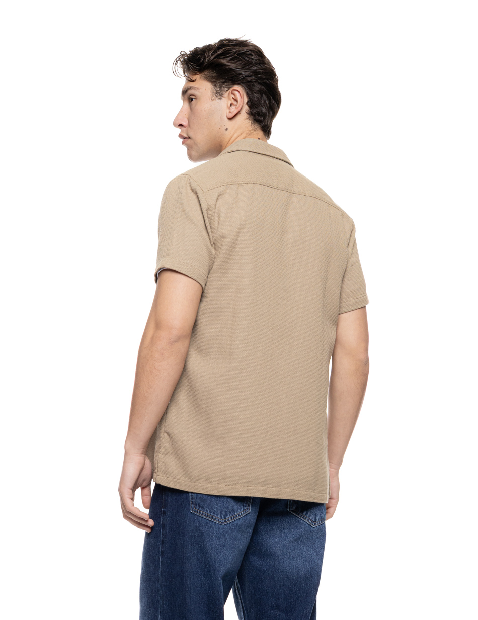 Smart πουκάμισο κοντομάνικο κανονικό κολάρο 55-203-003 BEIGE