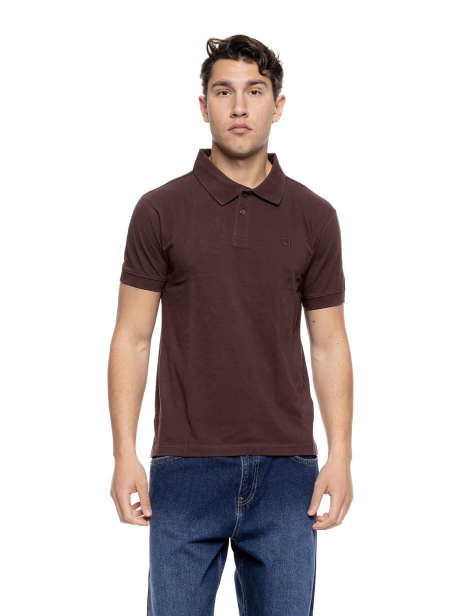 Splendid Ανδρικό μπλουζάκι πόλο πικέ 55-206-025 BROWN