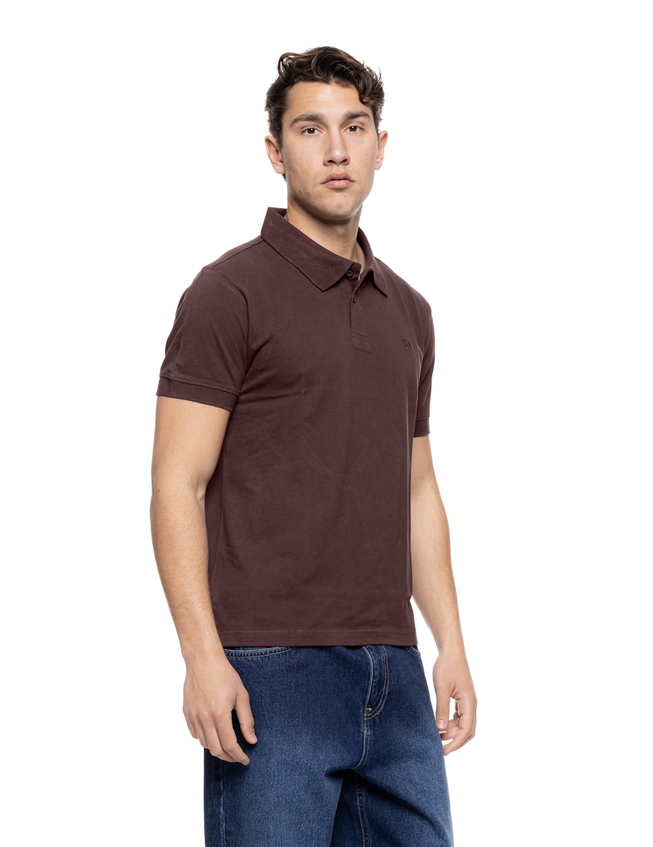 Splendid Ανδρικό μπλουζάκι πόλο πικέ 55-206-025 BROWN