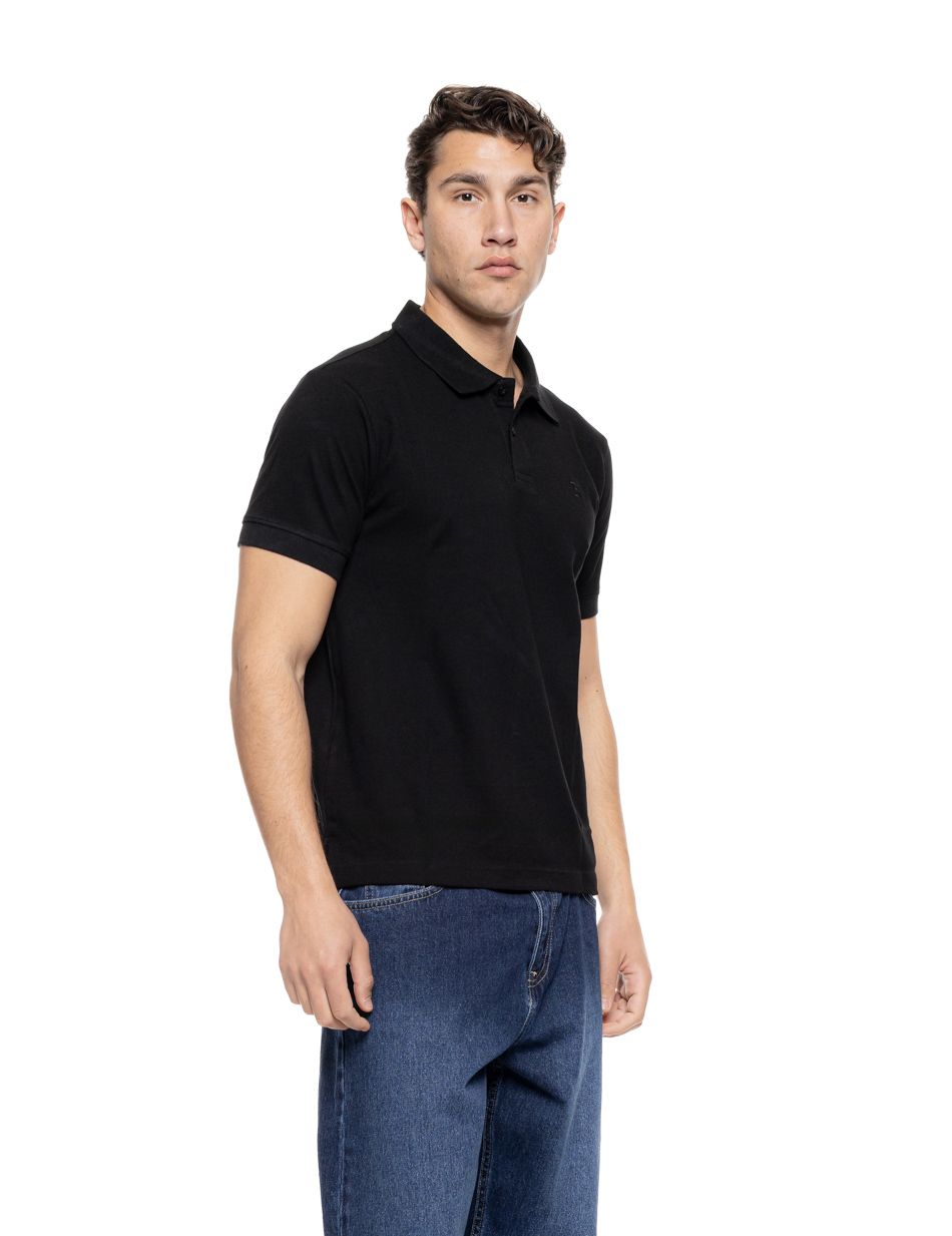 Biston Ανδρικό μπλουζάκι πόλο πικέ 55-206-026 BLACK