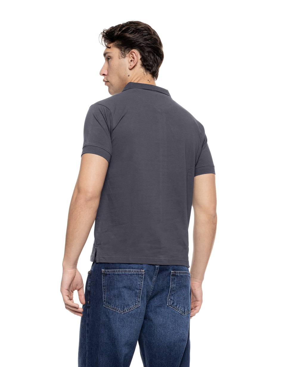 Biston Ανδρικό μπλουζάκι πόλο πικέ 55-206-026 DK GREY