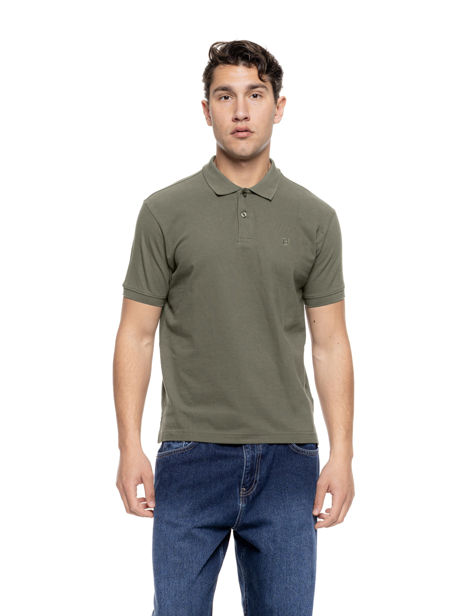 Biston Ανδρικό μπλουζάκι πόλο πικέ 55-206-026 KHAKI