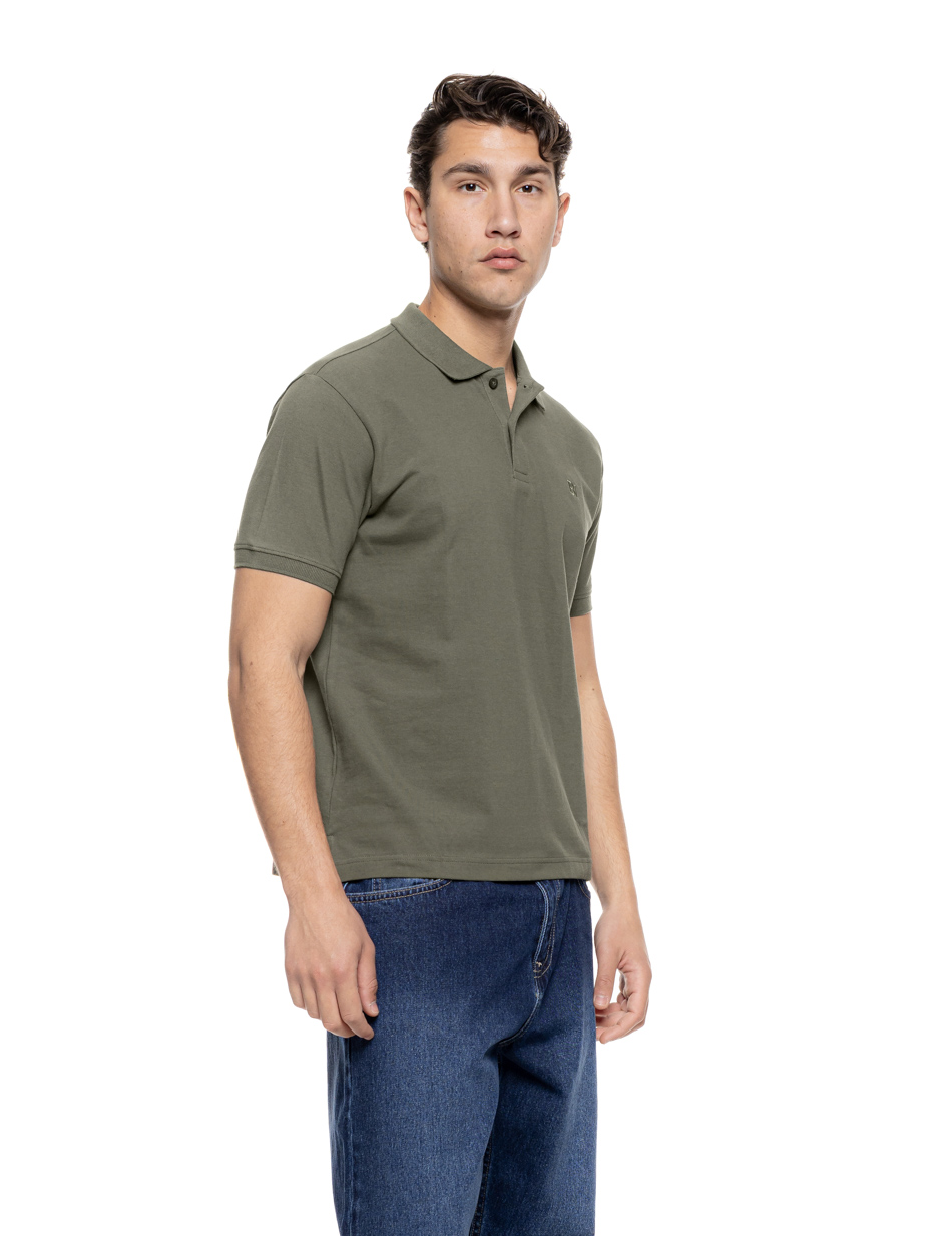 Biston Ανδρικό μπλουζάκι πόλο πικέ 55-206-026 KHAKI