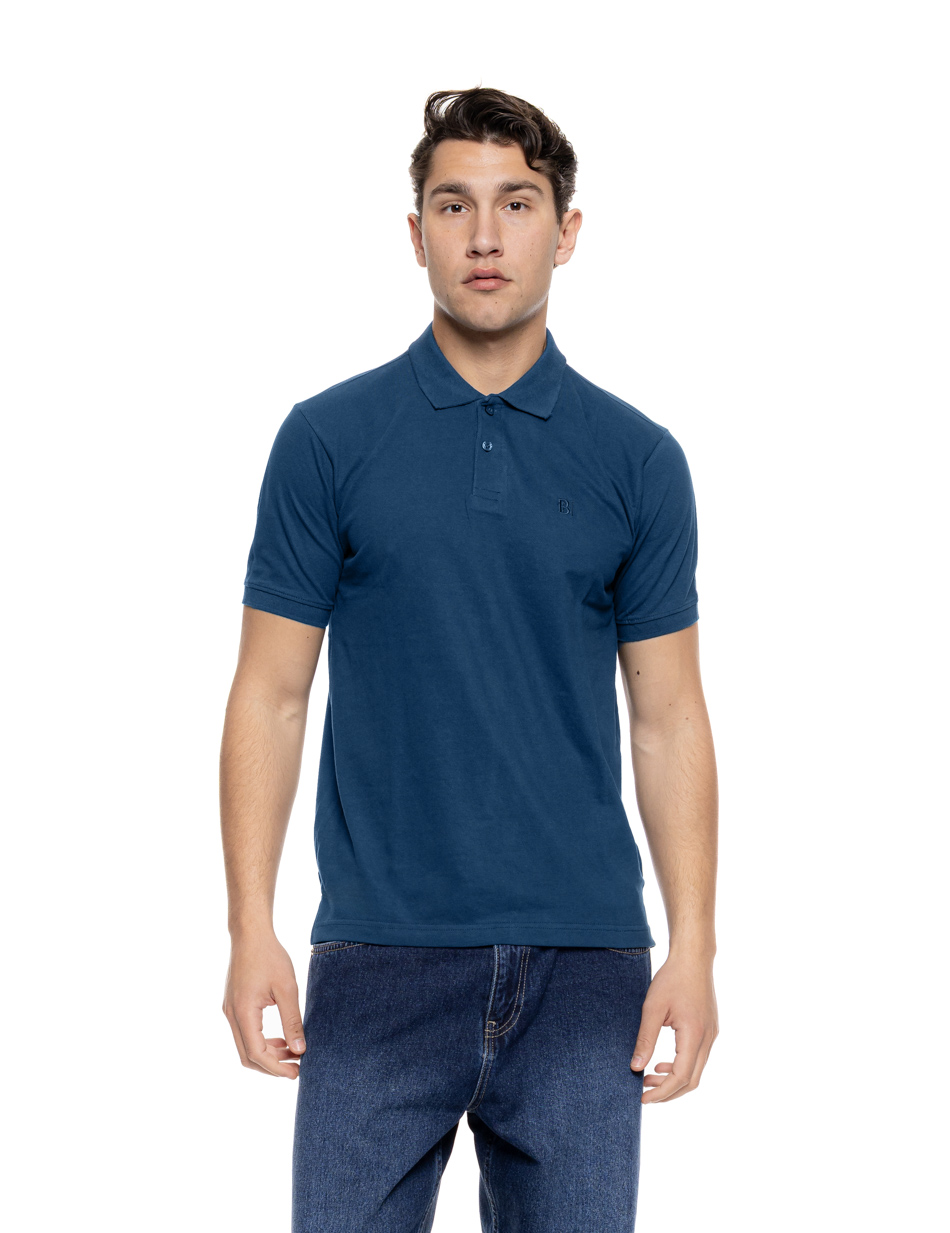 Biston Ανδρικό μπλουζάκι πόλο πικέ 55-206-026 BLUE