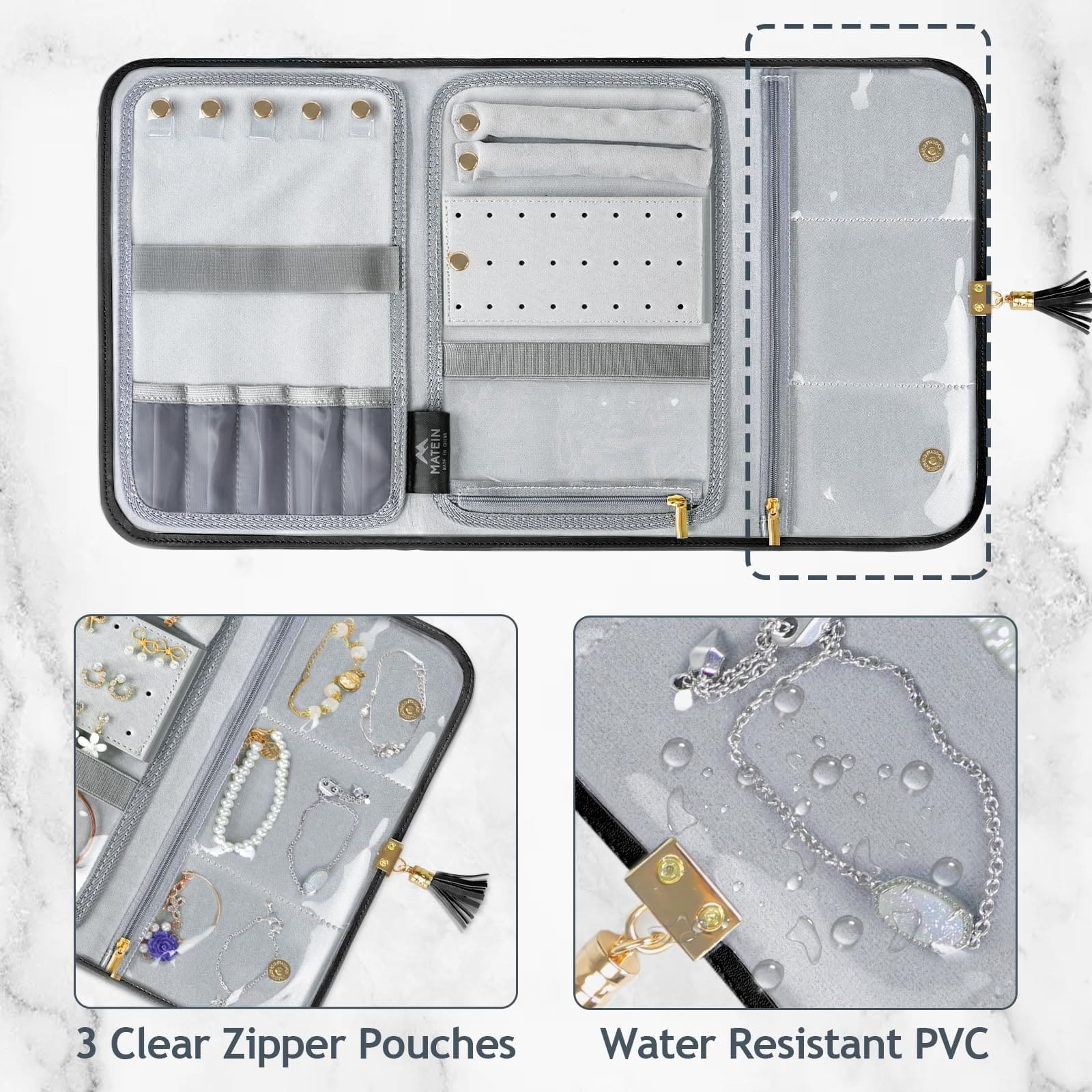 Τσάντα Οργάνωσης κοσμημάτων Matein 6028 μαύρο