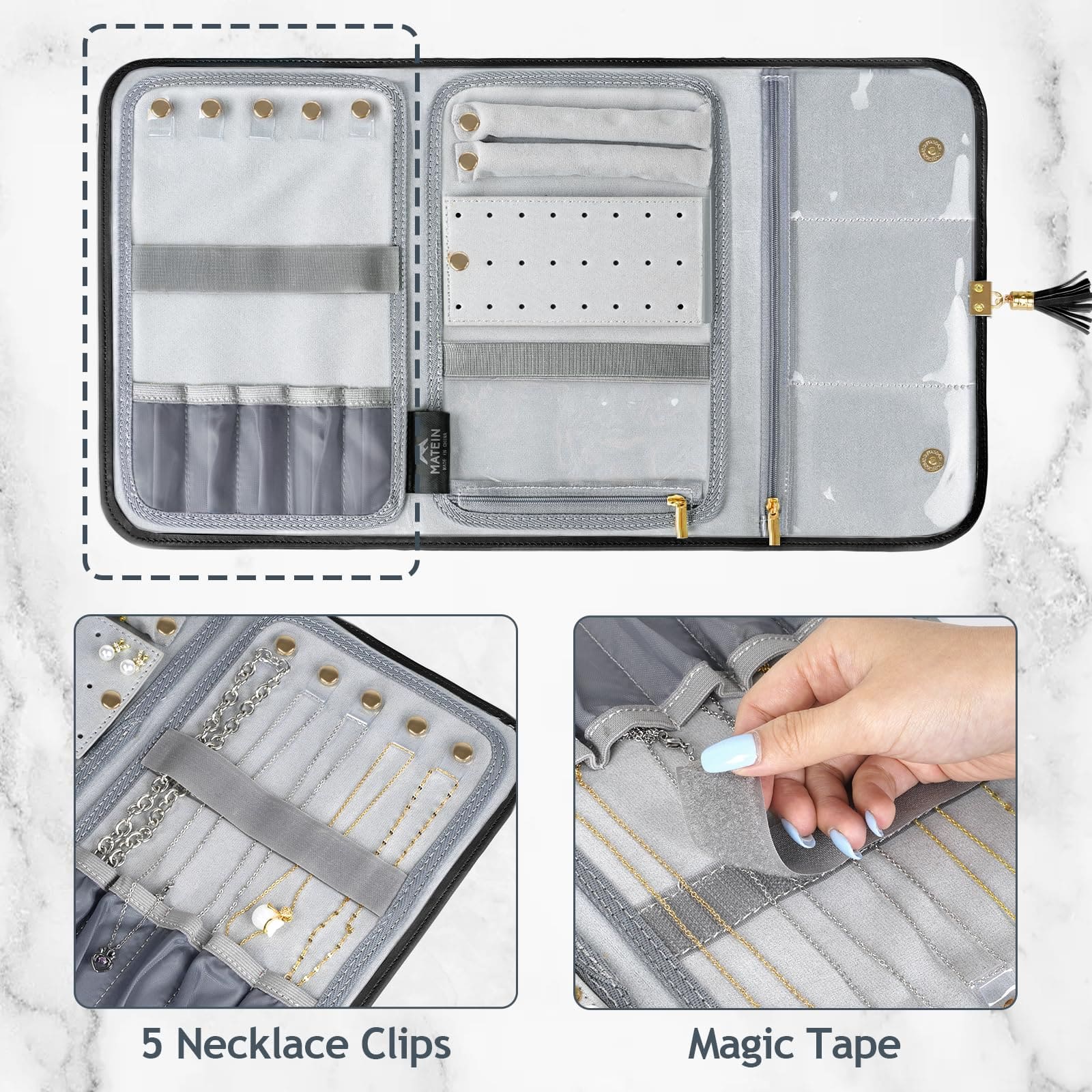 Τσάντα Οργάνωσης κοσμημάτων Matein 6028 μαύρο