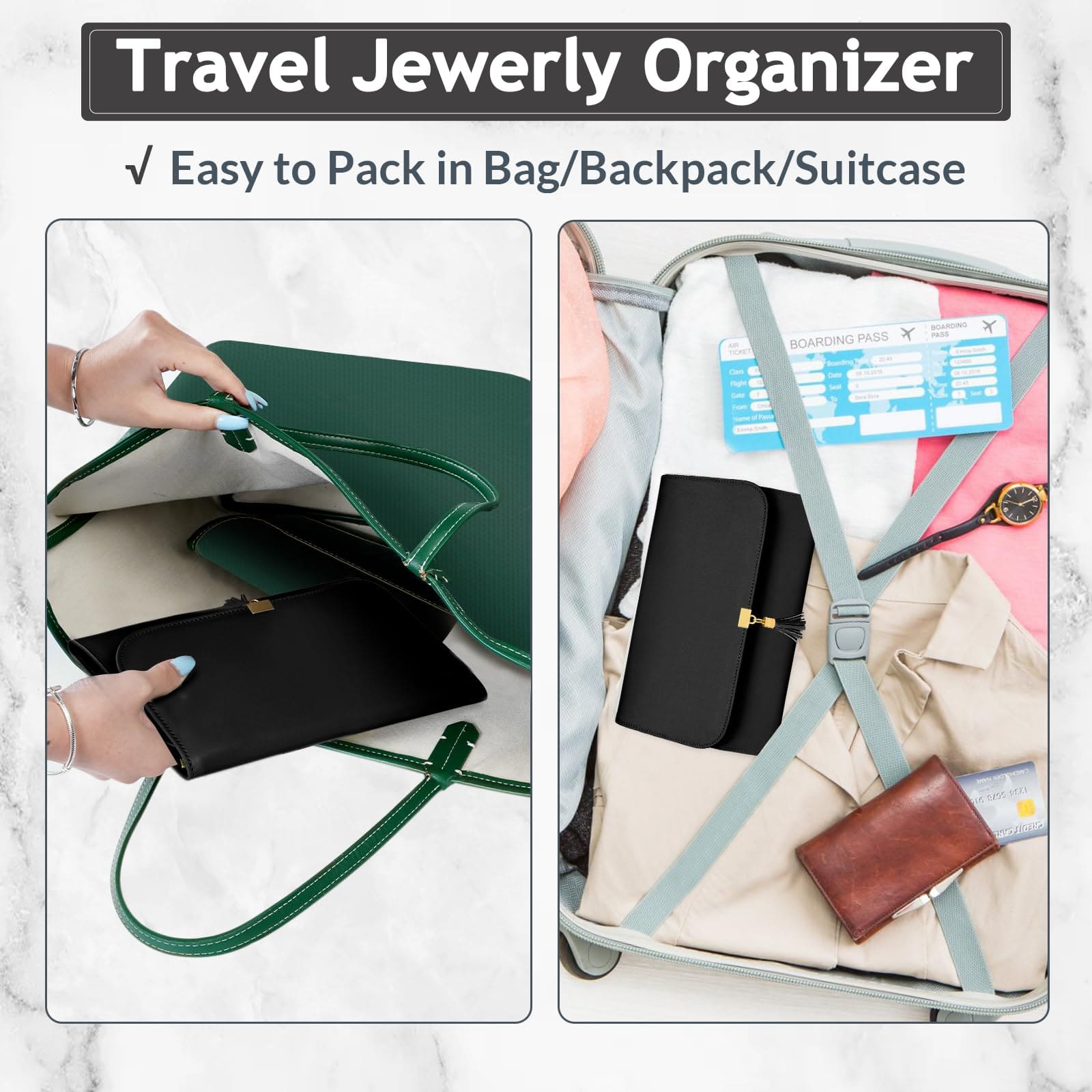 Τσάντα Οργάνωσης κοσμημάτων Matein 6028 μαύρο