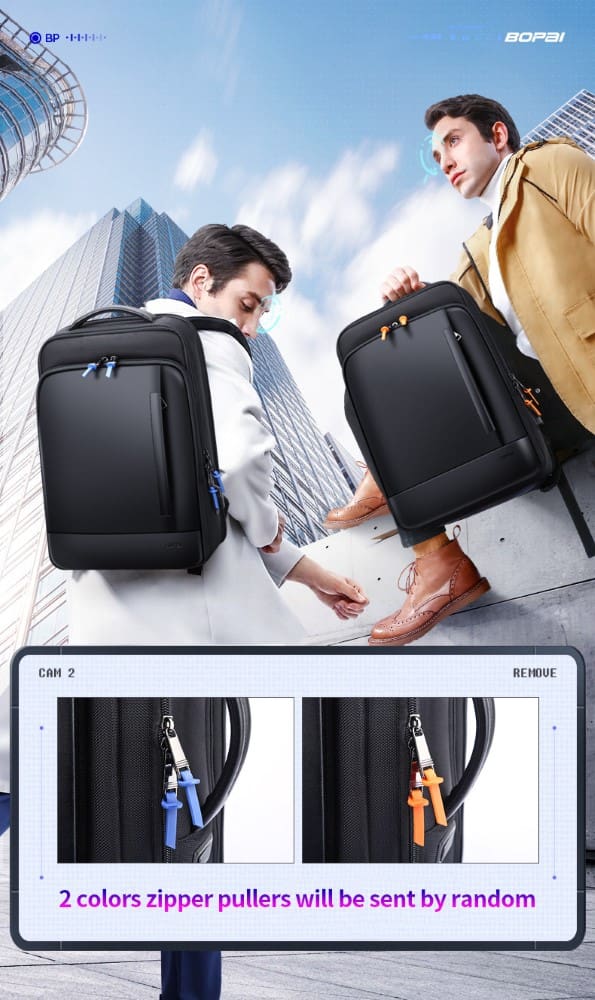 Σακίδιο πλάτης Αντικλεπτικό 24L Laptop 15,6” Bopai 61-51011 μαύρο