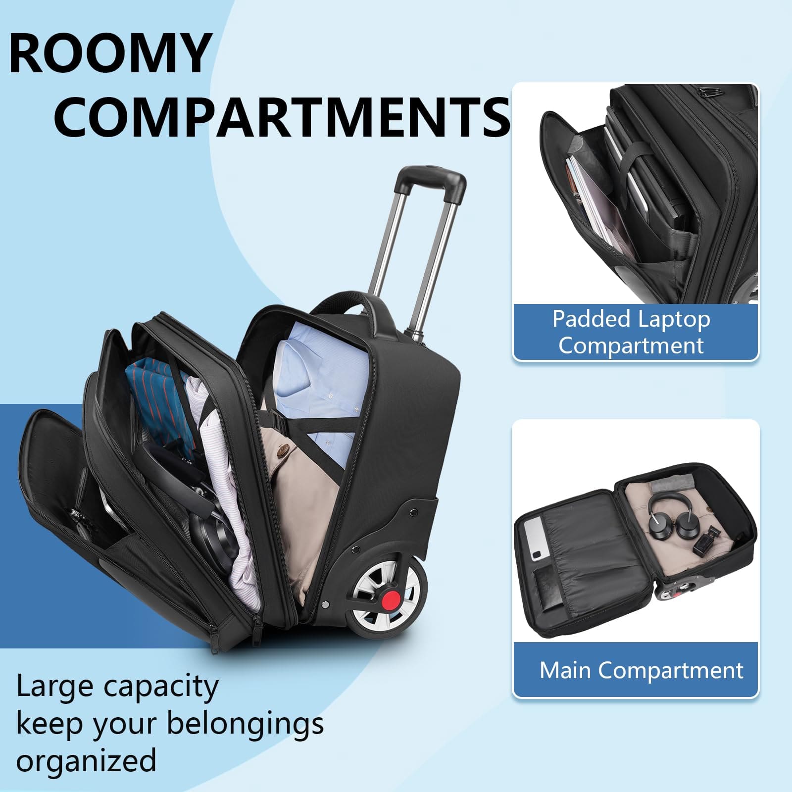 Βαλίτσα καμπίνας Pilot Business Matein 6628 17,3" Μαύρο