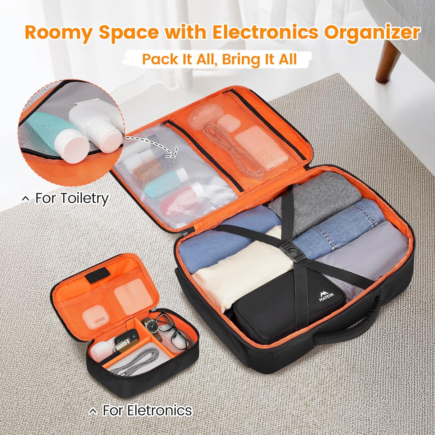 Σακίδιο Πλάτης Cabin Size 30L 17” Matein 6738 μαύρο