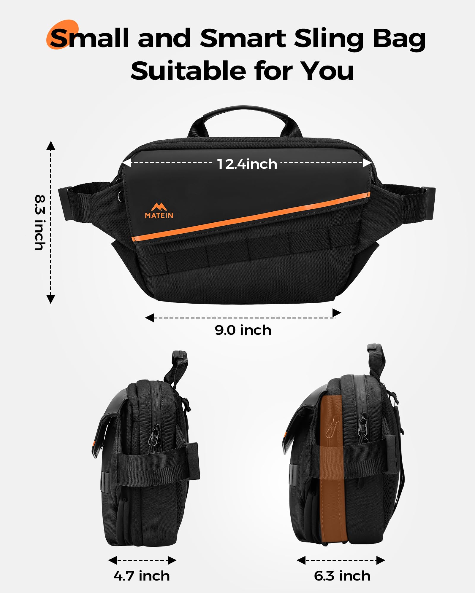 Τσαντάκι Crossbody Matein 6780 μαύρο