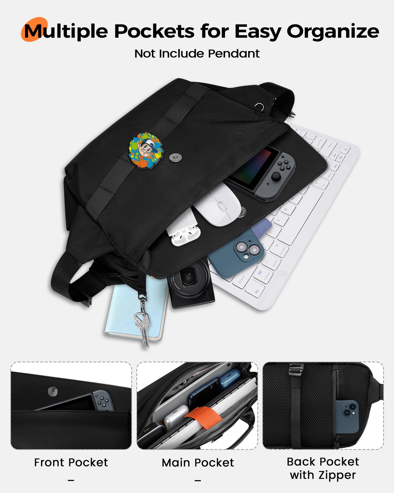 Τσαντάκι Crossbody Matein 6780 μαύρο