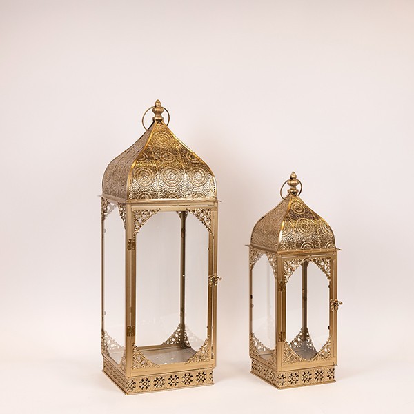 S/2 ΦΑΝΑΡΙΑ ΜΕΤΑΛΛΟ ΜΠΡΟΝΖΕ 24x24x69cm/ 18x18x54cm