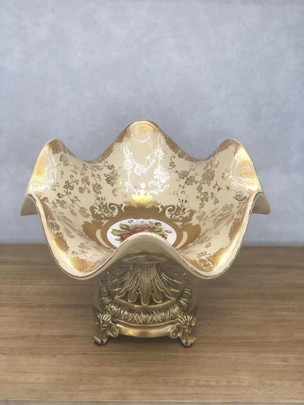 ΚΟΥΠ ΠΟΡΣΕΛΑΝΙΝΟ ΜΠΕΖ – ΧΡΥΣΟ 32x32x24cm