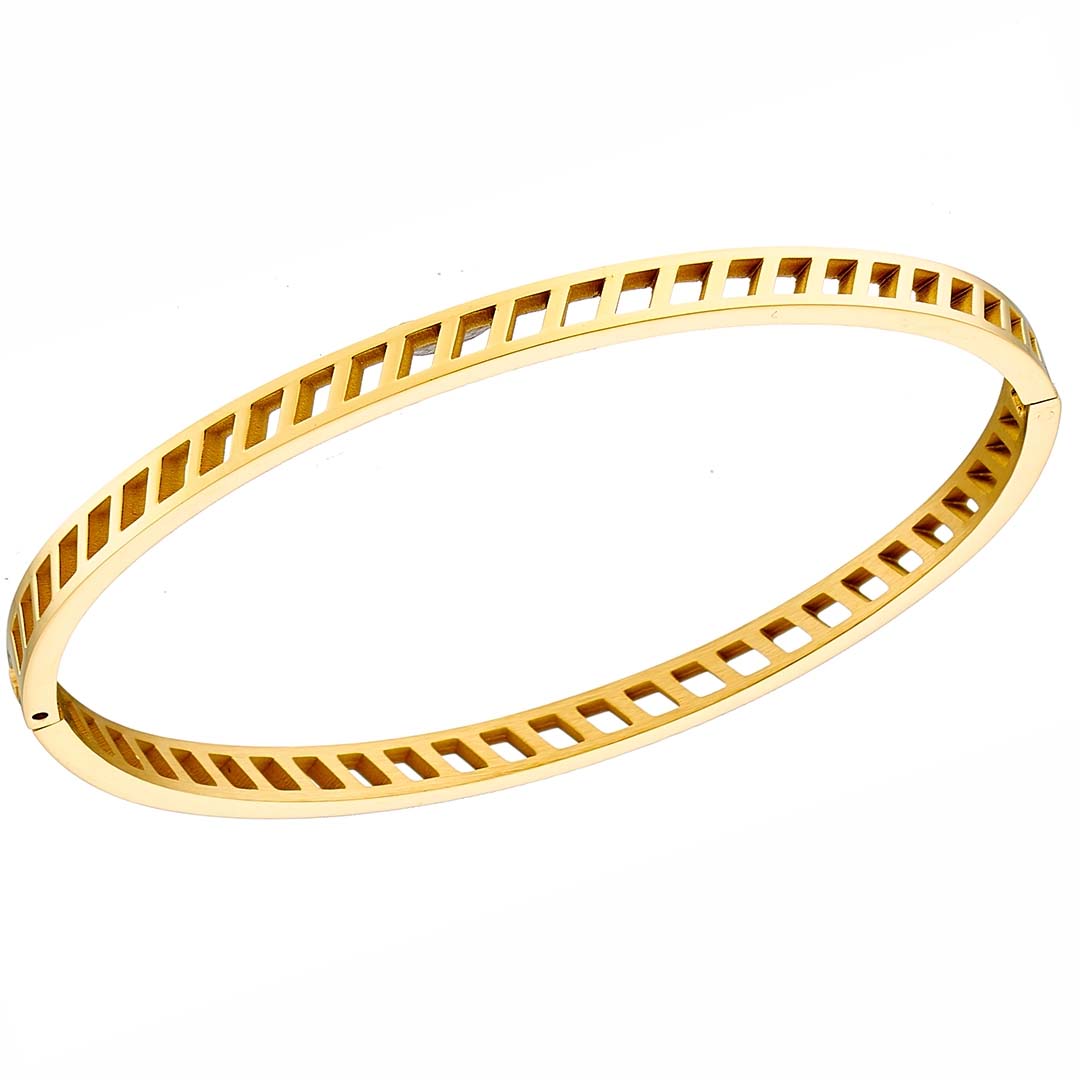 Βραχιόλι γυναικείο από ανοξείδωτο ατσάλι επιχρυσωμένo N-00994G