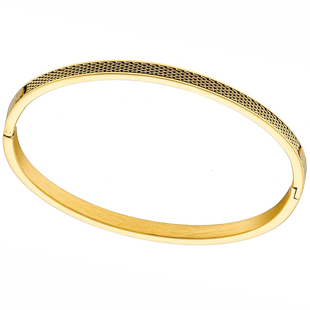 Βραχιόλι γυναικείο από ανοξείδωτο ατσάλι επιχρυσωμένo N-00998G