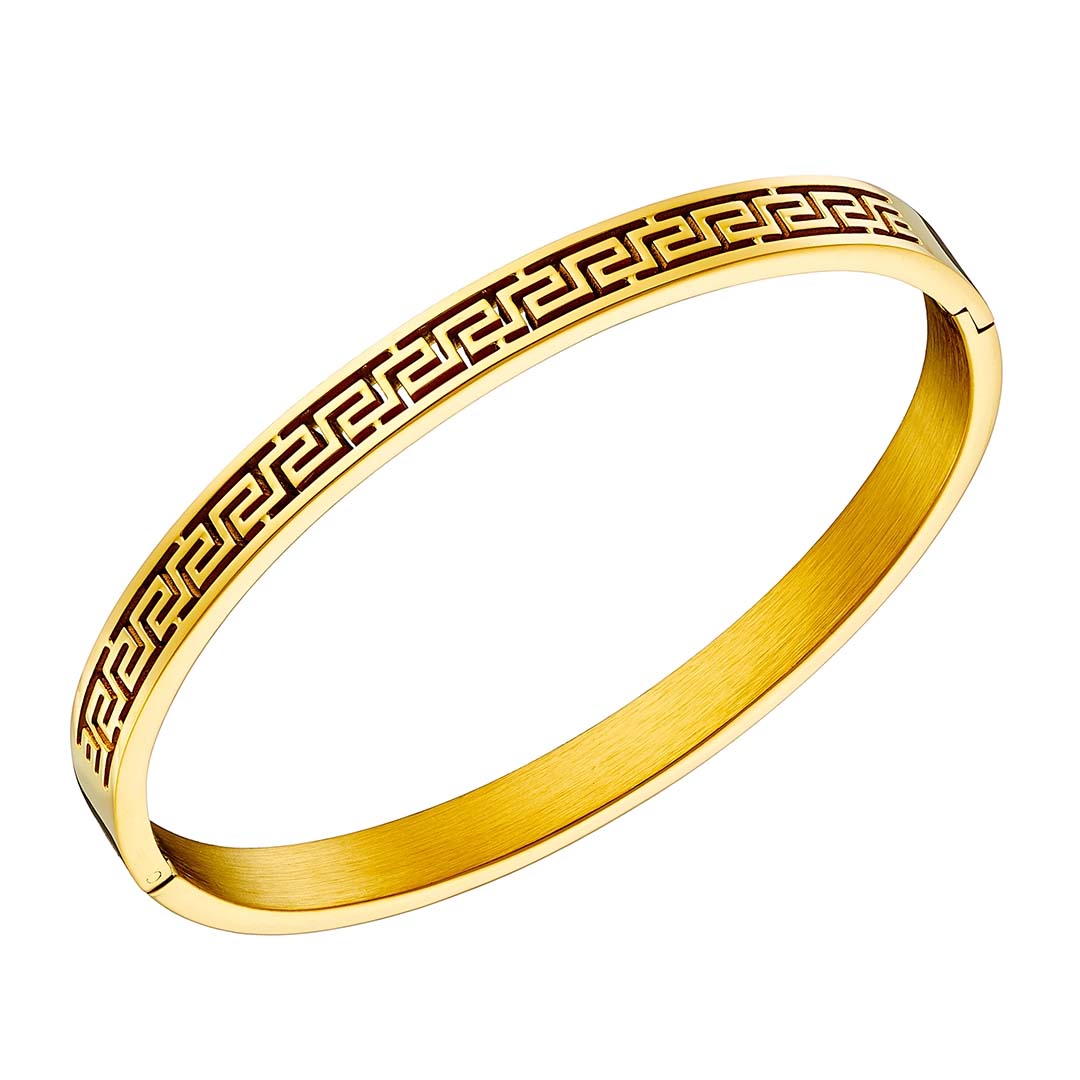 Γυναικείο  Βραχιόλι χειροπέδα από ανοξείδωτο ατσάλι με κούμπωμα N-01024G