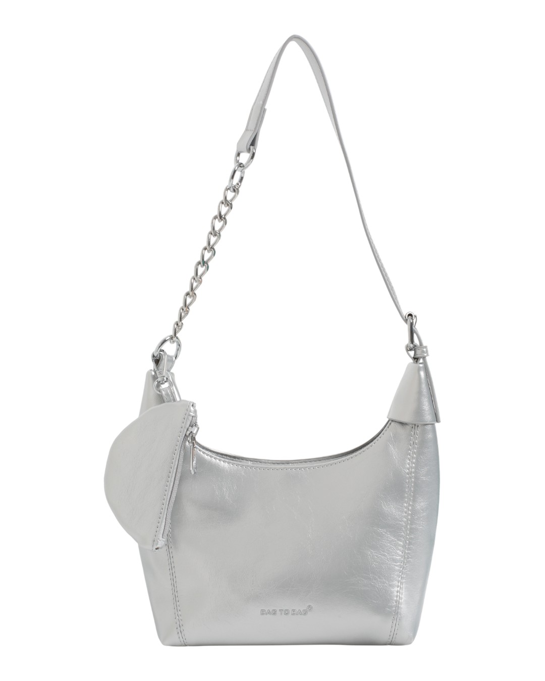 Τσάντα ώμου KX2508 – Ασημί