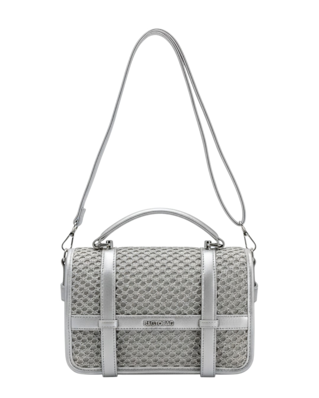 Τσάντα χειρός J2501 – Ασημί