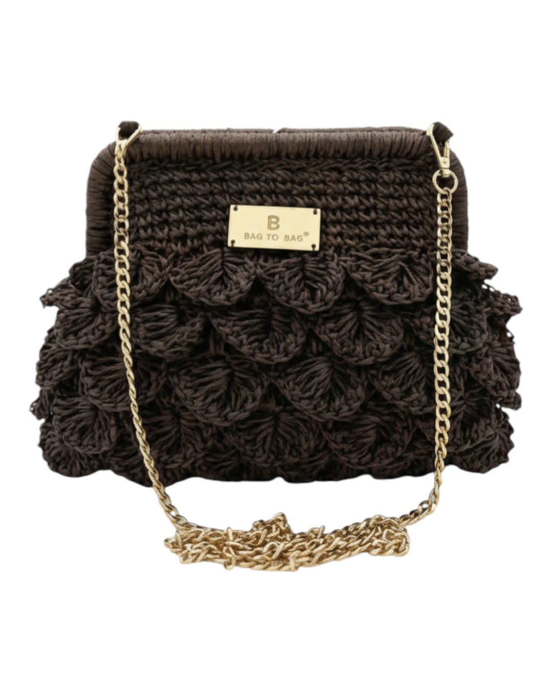 Ψάθινο τσαντάκι χειρός CN26011 – Καφέ Ψάθινο τσαντάκι χειρός CN26011 – Καφέ