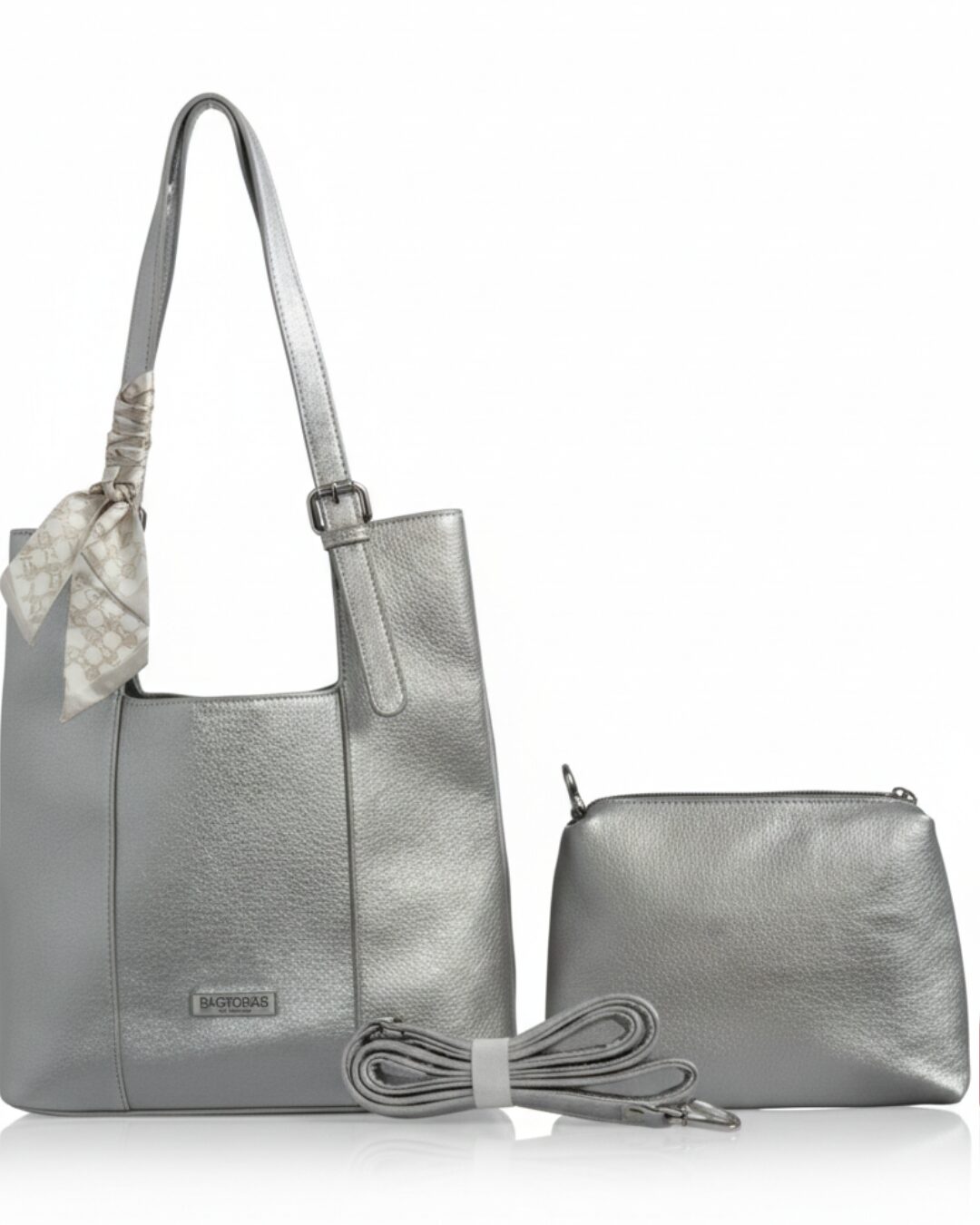 Τσάντα Ωμου XY-3705 – Ασημί Τσάντα Ωμου XY-3705 – Ασημί