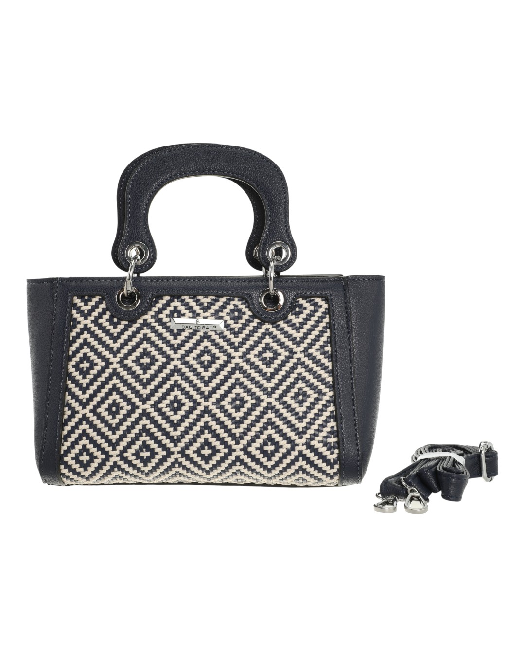 Τσαντάκι χειρός  BY-88177 – Ασπρο/Μαύρο