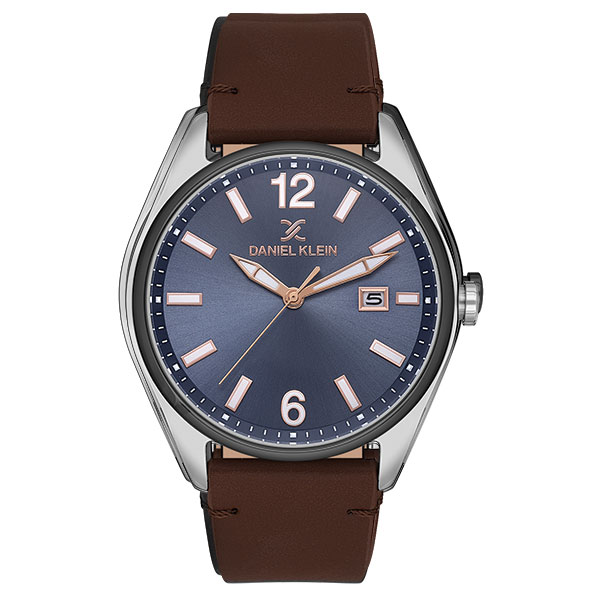 Ανδρικό ρολόι με δερμάτινο λουρί DANIEL KLEIN DK.1.13666-5