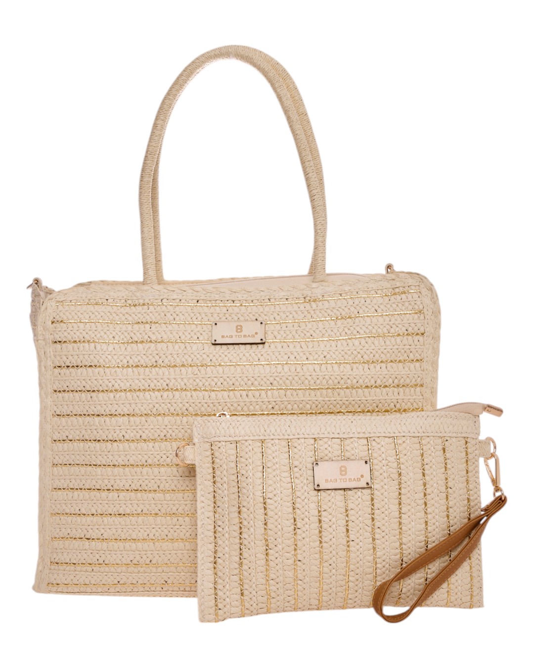 Ψάθινη Τσάντα Ώμου XY-2520 – Μπέζ