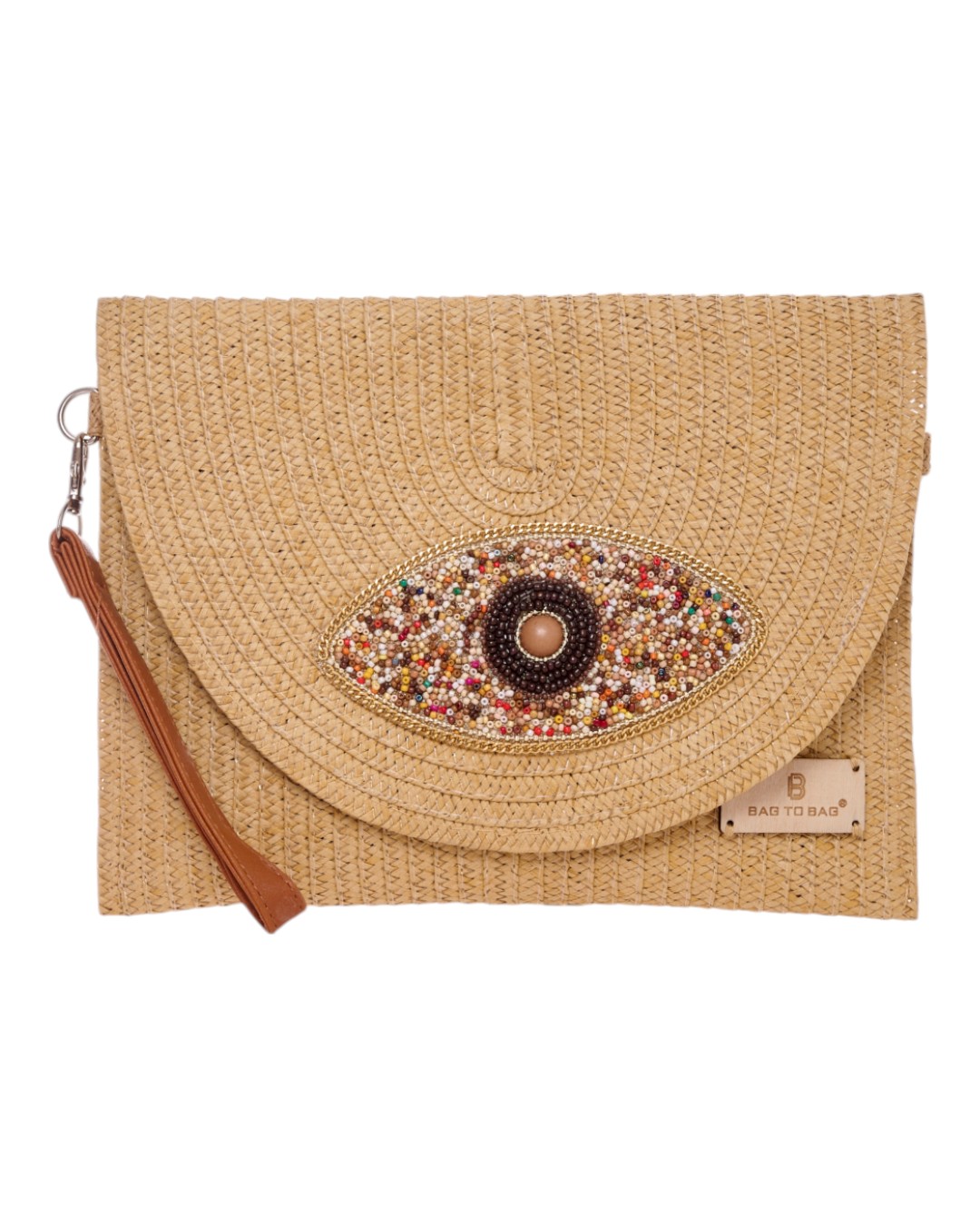 Ψάθινη Τσάντα χειρός XY-2502 – Apricot