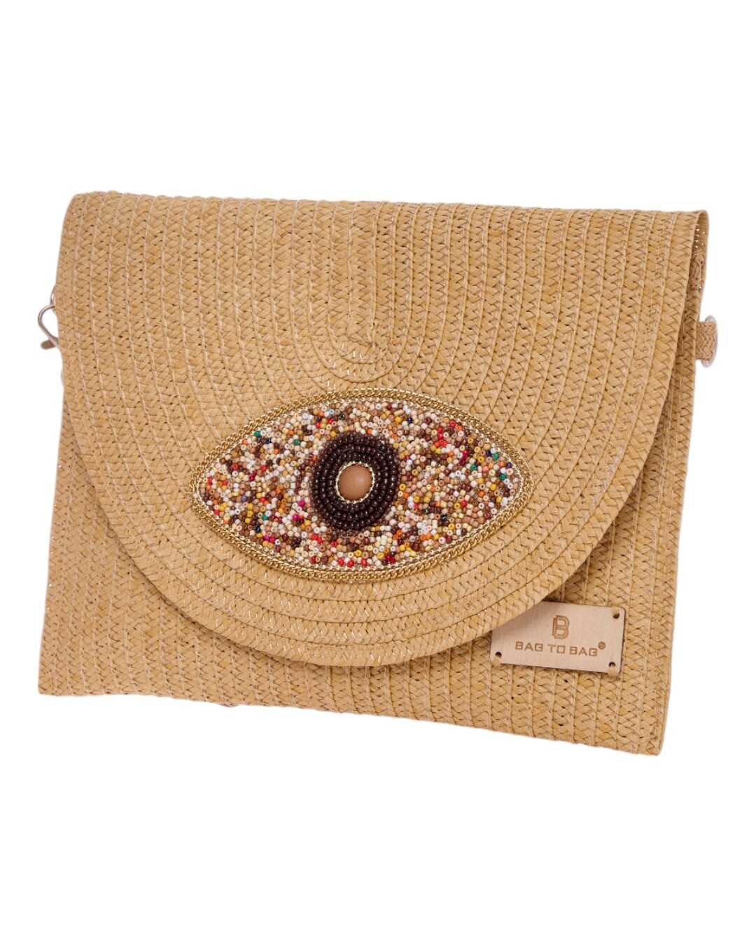 Ψάθινη Τσάντα χειρός XY-2502 – Apricot