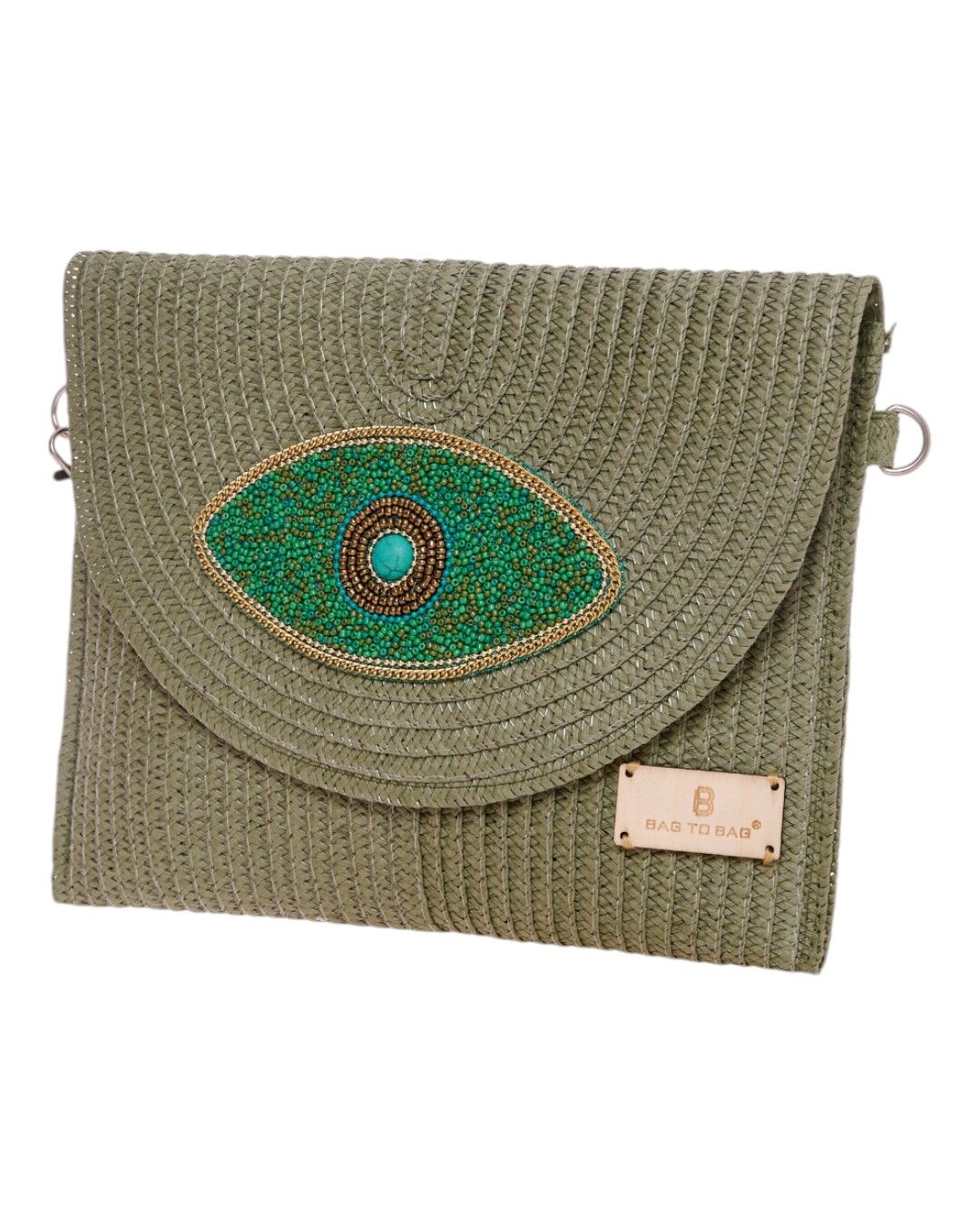 Ψάθινη Τσάντα χειρός XY-2502 – Πράσινο