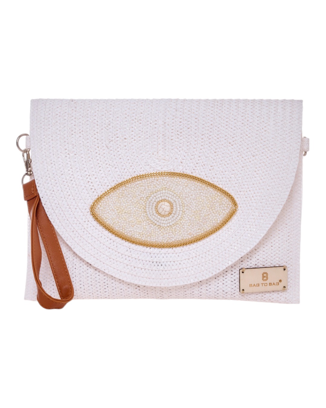 Ψάθινη Τσάντα χειρός XY-2502 – Ασπρο