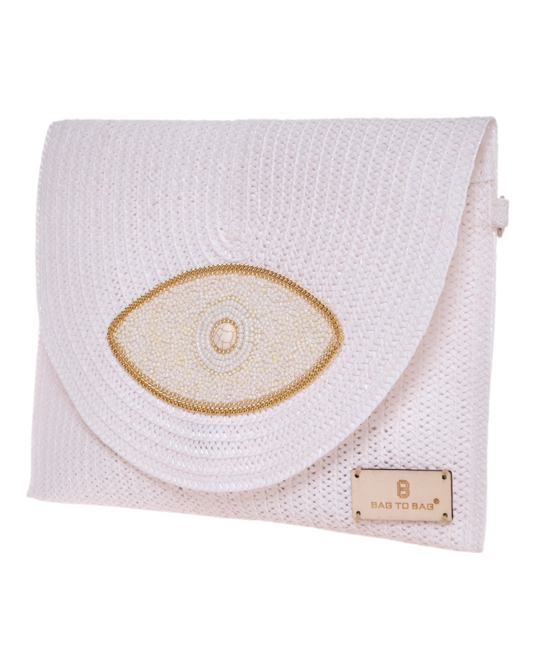 Ψάθινη Τσάντα χειρός XY-2502 – Ασπρο