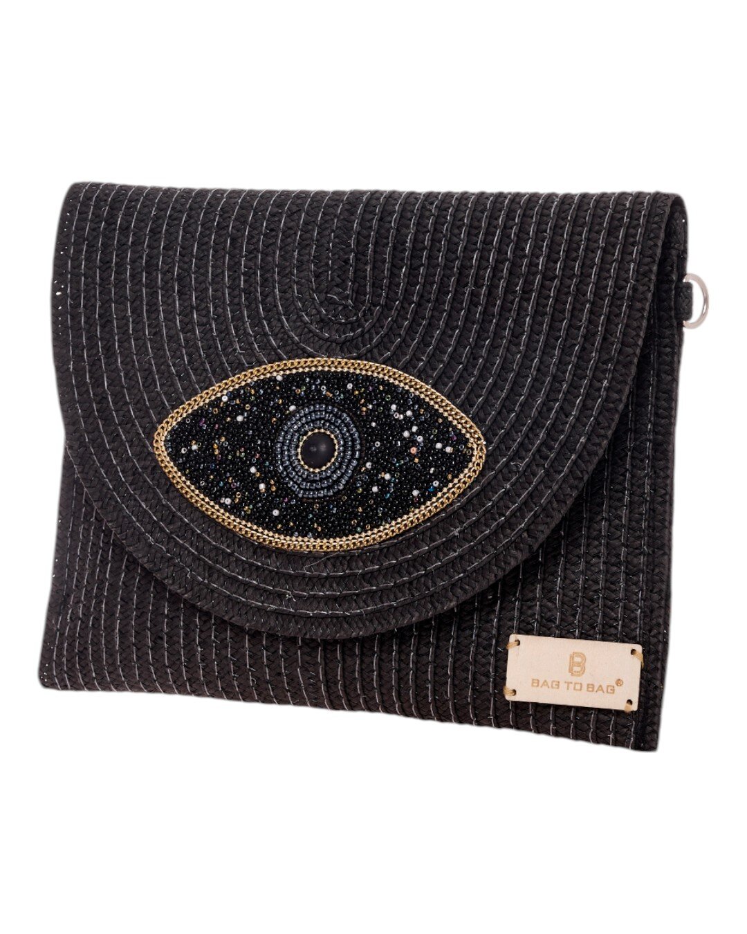 Ψάθινη Τσάντα χειρός XY-2502 – Μαύρο