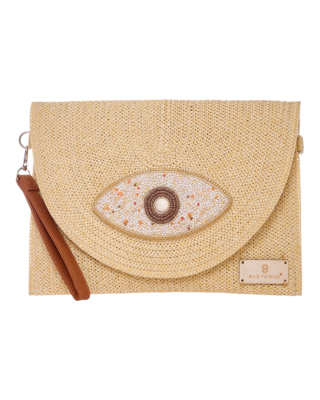 Ψάθινη Τσάντα χειρός XY-2502 – Μπέζ