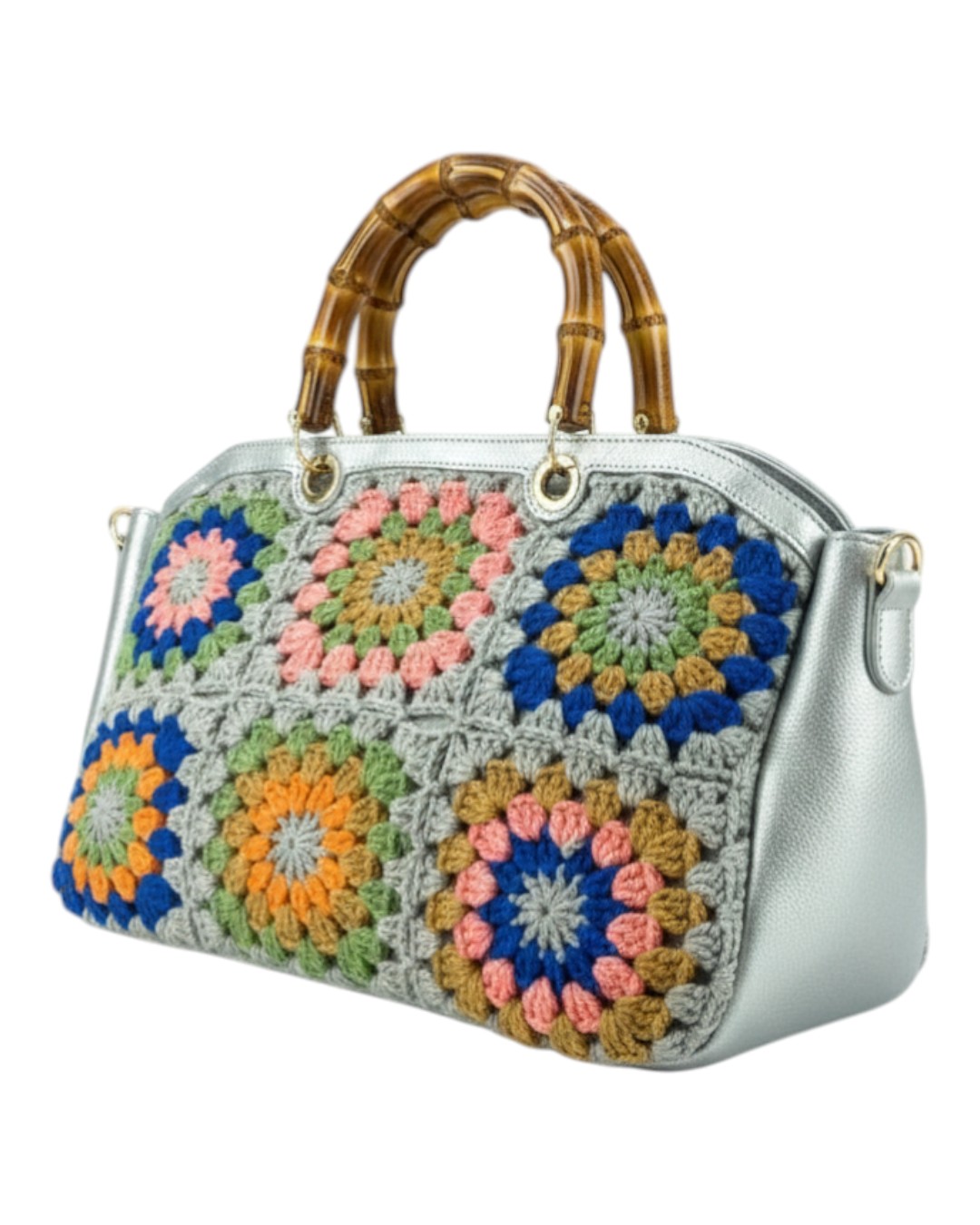 Τσάντα Χειρός J2507 – Ασημί